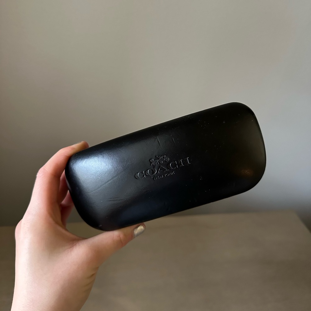 Coach black sunglasses case